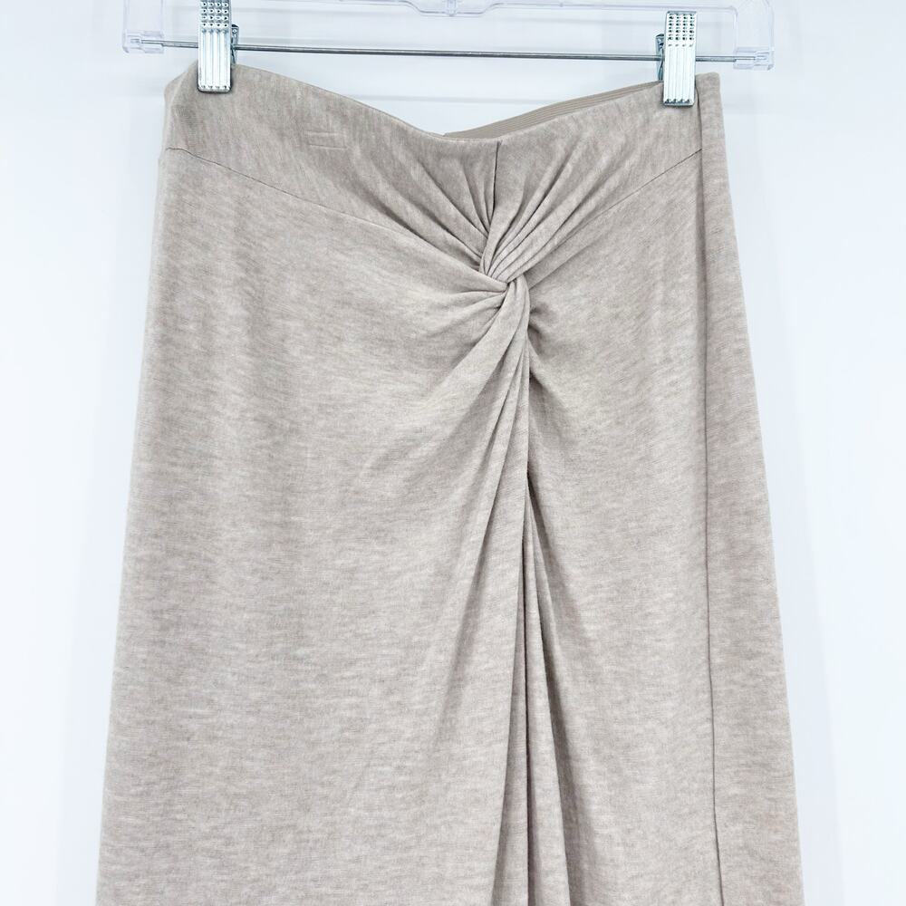 New With Tags Vince Twist Draped Midi Skirt Light Heather Beige Womens Size XS - Picture 4 of 13